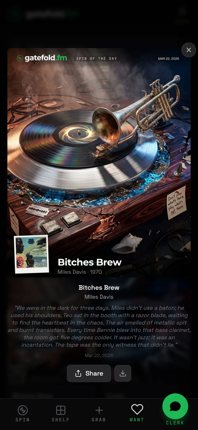 The Doors — Waiting For The Sun Plattenspieler-Diorama