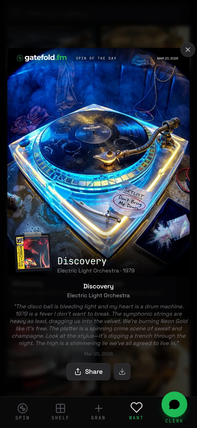 Them Crooked Vultures — Plattenspieler-Diorama