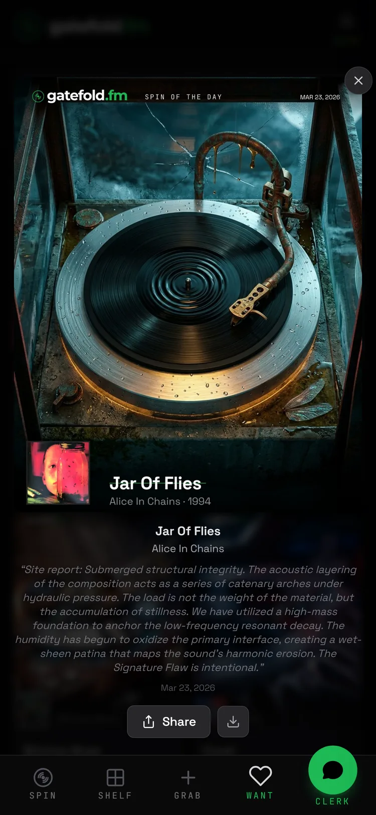 Them Crooked Vultures — Plattenspieler-Diorama alternativer Winkel