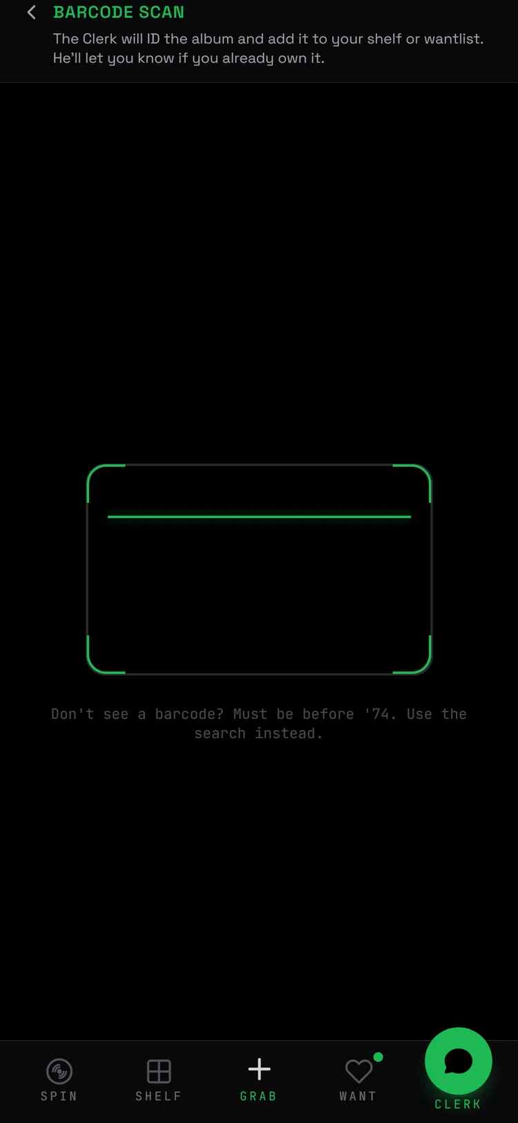 Erkenne den Song — halte dein Handy hin, The Clerk identifiziert ihn